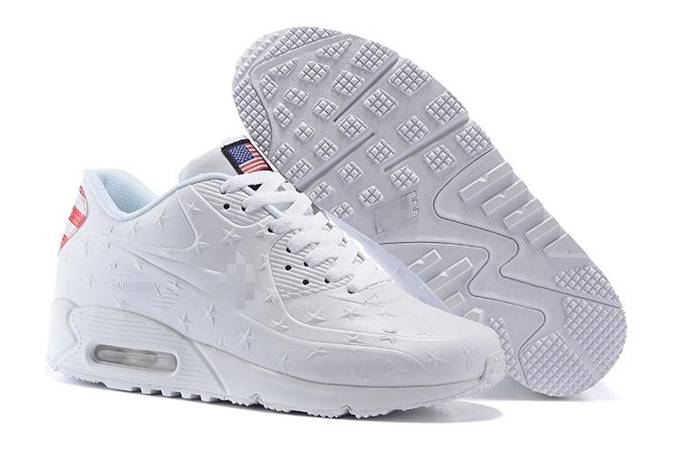 Nike Air Max 90 'Independence Day White' Shoes Sneaker Sale Men Size US 7, 8, 8.5, 9, 10, 11