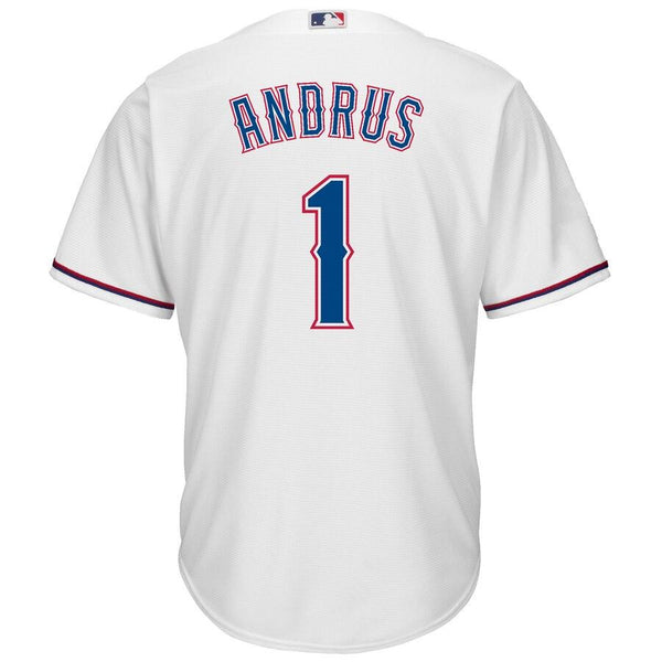 Elvis Andrus Texas Rangers Majestic Cool Base Home Player Jersey - White 2019