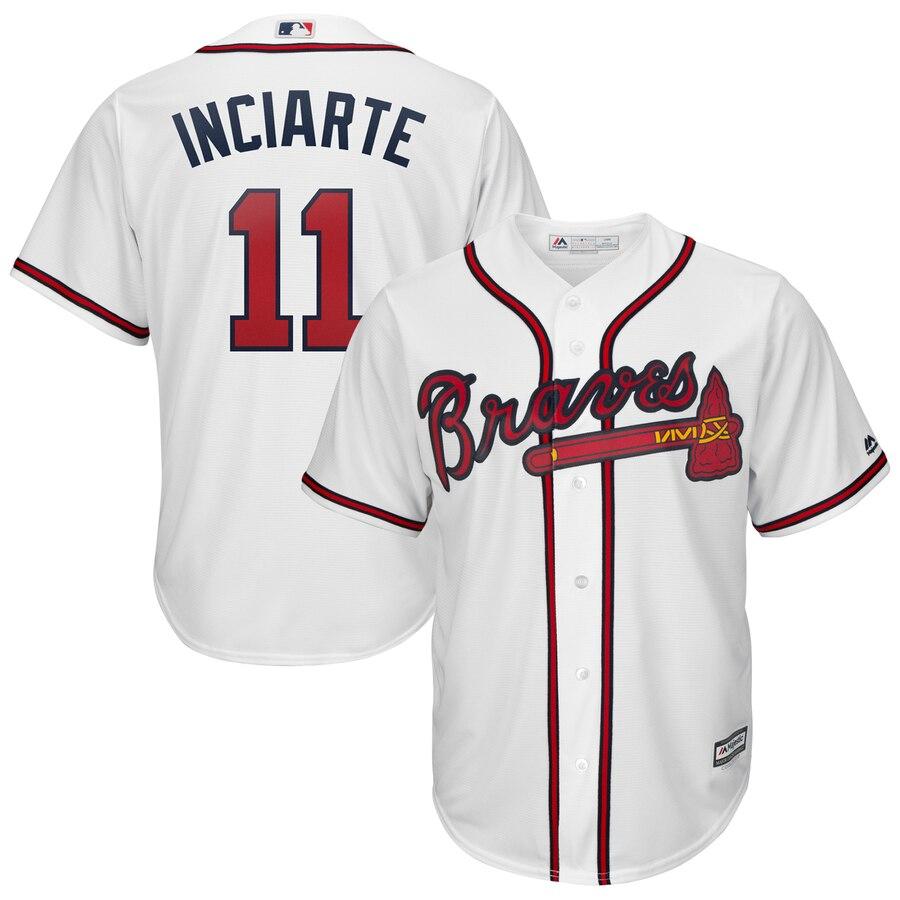 Ender Inciarte Atlanta Braves Majestic 2019 Home Cool Base Player Jersey – White 2019