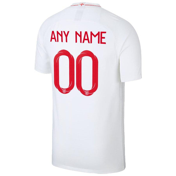 England National Team Home Replica Stadium Custom Jersey – White 2019