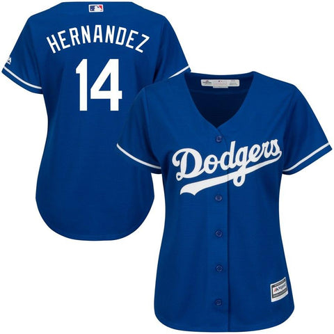 Enrique Hernandez Los Angeles Dodgers Majestic Women's Cool Base Player Jersey -Royal 2019
