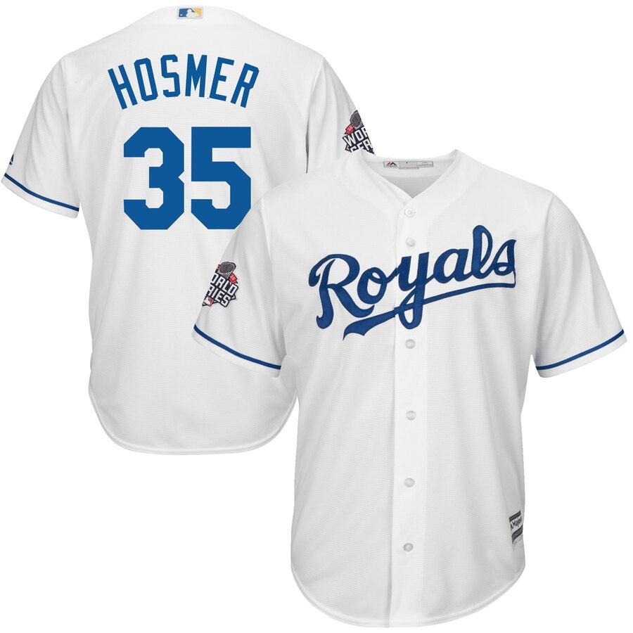 Eric Hosmer Kansas City Royals Majestic 2015 World Series Bound Cool Base Jersey - White 2019