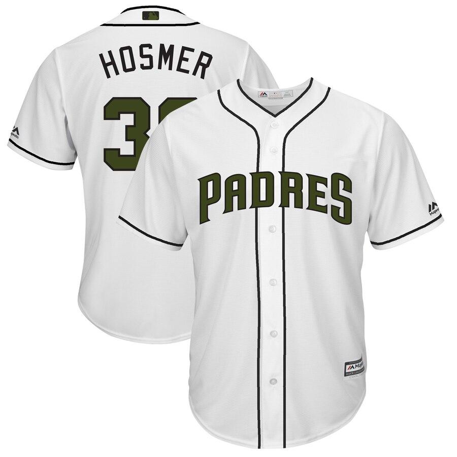 Eric Hosmer San Diego Padres Majestic Memorial Day Cool Base Player Jersey - White 2019