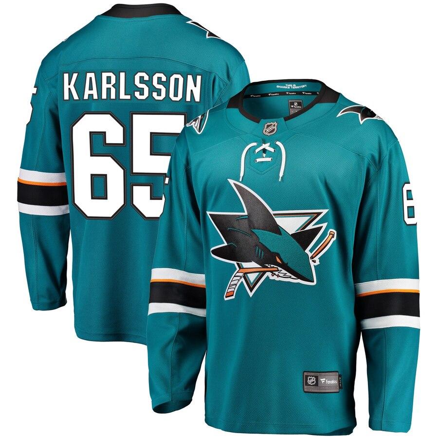 Erik Karlsson San Jose Sharks Home Premier Breakaway Player Jersey – Teal 2019
