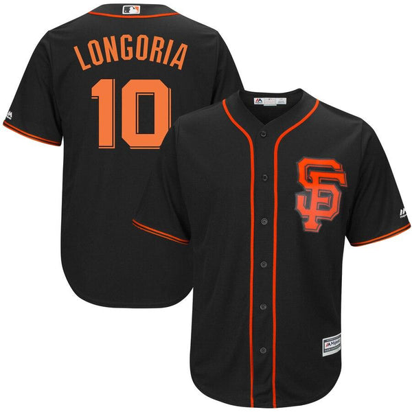 Evan Longoria San Francisco Giants Majestic Alternate Cool Base Player Jersey – Black 2019
