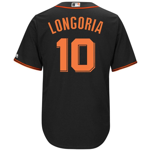 Evan Longoria San Francisco Giants Majestic Alternate Cool Base Player Jersey – Black 2019