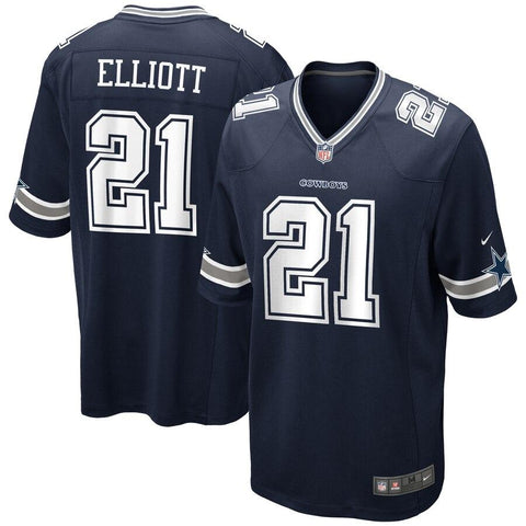 Ezekiel Elliott Dallas Cowboys Game Jersey - Navy 2019