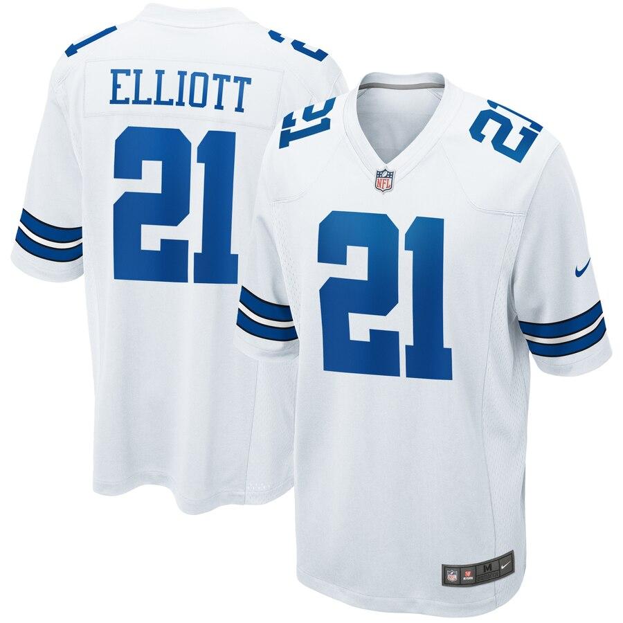 Ezekiel Elliott Dallas Cowboys Game Jersey - White 2019