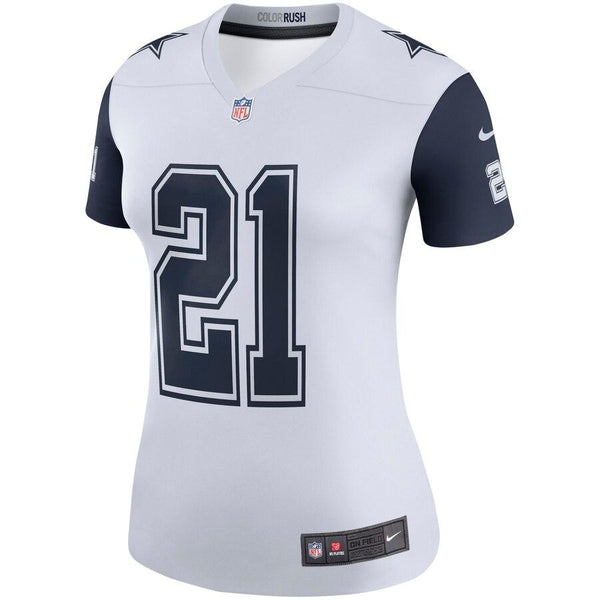 Ezekiel Elliott Dallas Cowboys Women's Color Rush Legend Jersey - White 2019
