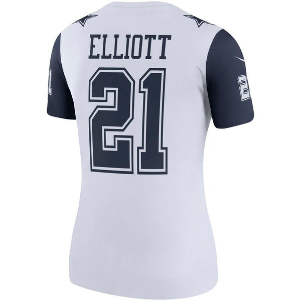 Ezekiel Elliott Dallas Cowboys Women's Color Rush Legend Jersey - White 2019