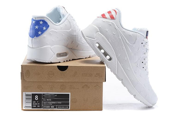 Nike Air Max 90 'Independence Day White' Shoes Sneaker Sale Men Size US 7, 8, 8.5, 9, 10, 11