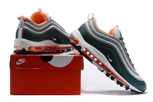 Nike Air Max 97 Green Grey Orange Shoes Sale Men Size US 7, 8, 8.5, 9, 10, 11