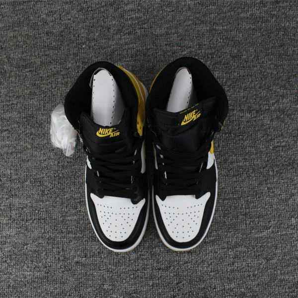 Nike Air Jordan 1 High Retro OF 6 Ring White Black Yellow Shoes Basketball Men Size US 7 - 13