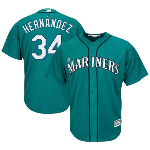 Felix Hernandez Seattle Mariners Majestic Cool Base Player Jersey - Northwest Green 2019