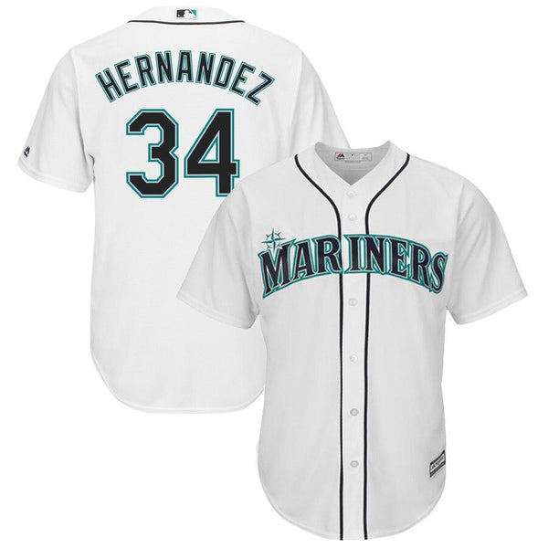 Felix Hernandez Seattle Mariners Majestic Cool Base Player Jersey - White - 2019