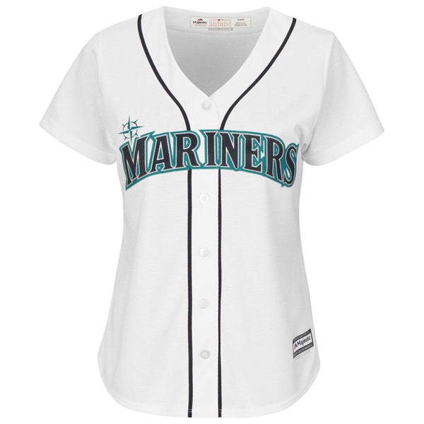 Felix Hernandez Seattle Mariners Majestic Women's Cool Base Player Jersey - White 2019
