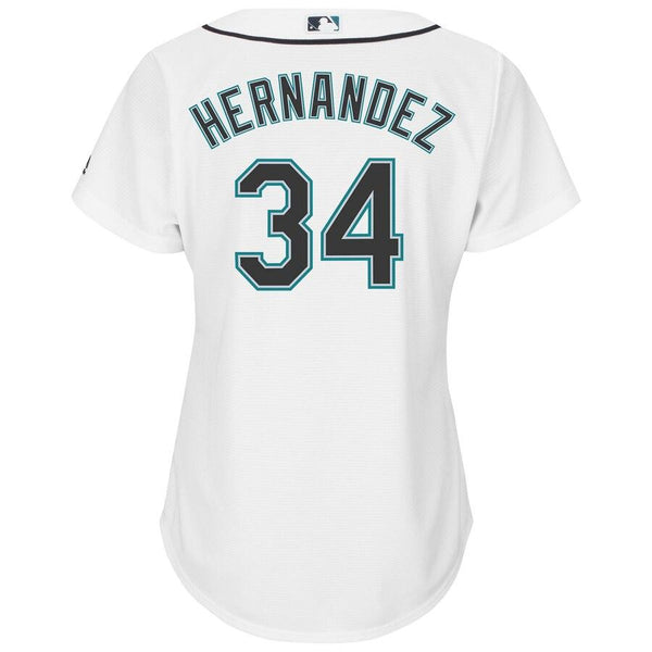 Felix Hernandez Seattle Mariners Majestic Women's Cool Base Player Jersey - White 2019