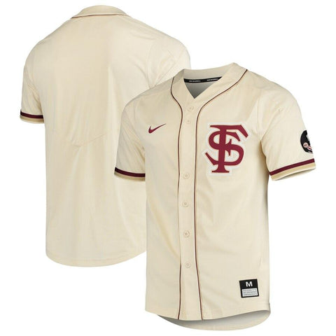 Florida State Seminoles Vapor Untouchable Elite Full-Button Replica Baseball Jersey - Tan 2019