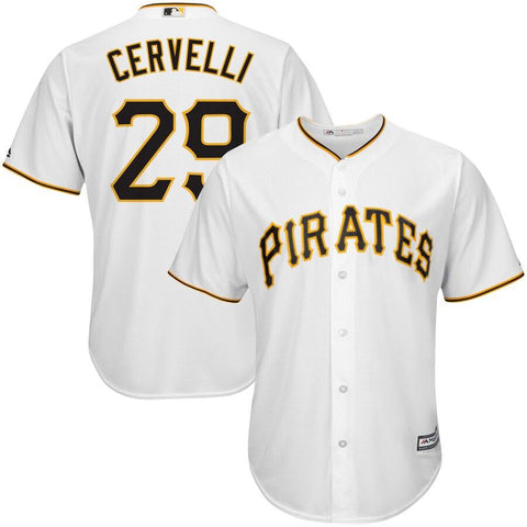 Francisco Cervelli Pittsburgh Pirates Majestic Cool Base Player Jersey - White 2019
