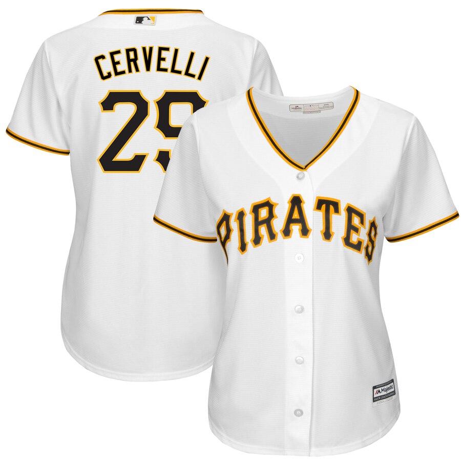Francisco Cervelli Pittsburgh Pirates Majestic Women's Home Cool Base Player Jersey - White 2019