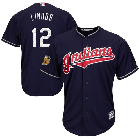 Francisco Lindor Cleveland Indians Majestic Spring Training Cool Base Player Jersey - Navy 2019