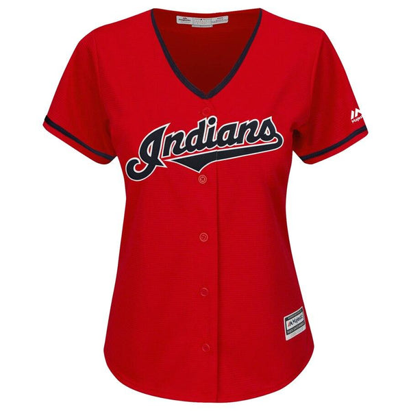 Francisco Lindor Cleveland Indians Majestic Women's Alternate 2019 Cool Base Player Jersey – Scarlet 2019
