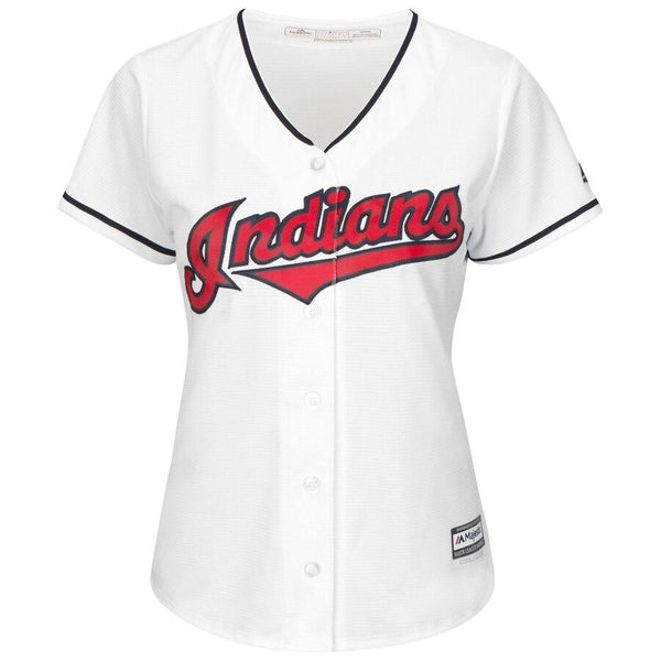Francisco Lindor Cleveland Indians Majestic Women's Cool Base Player Jersey - White 2019