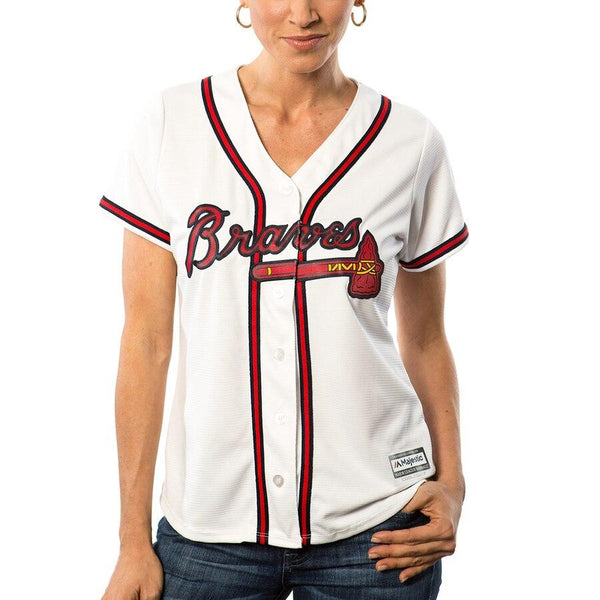 Freddie Freeman Atlanta Braves Majestic Women's Cool Base Player Jersey - White 2019