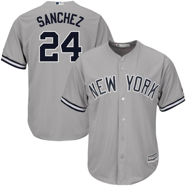 Gary Sanchez New York Yankees Majestic Road Official Cool Base Player Jersey - Gray 2019