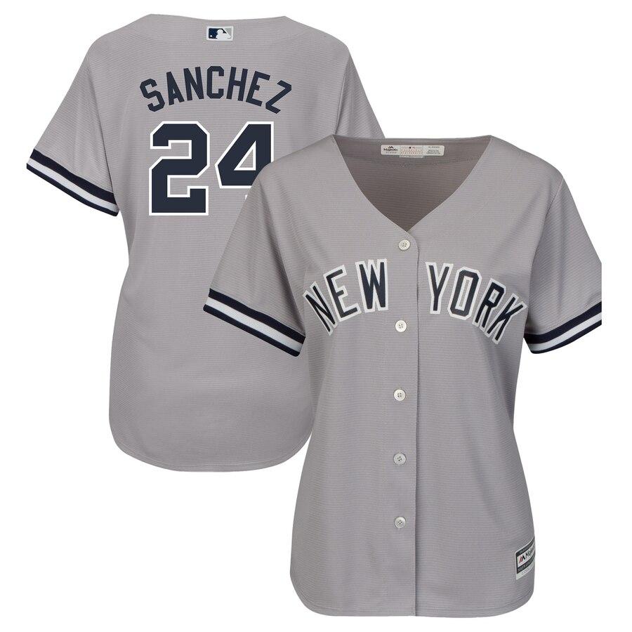 Gary Sanchez New York Yankees Majestic Women's Cool Base Player Jersey - Gray 2019
