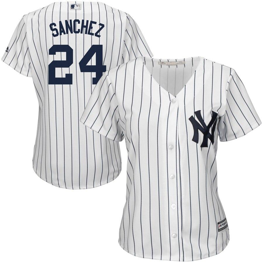 Gary Sanchez New York Yankees Majestic Women's Home Cool Base Player Jersey - White 2019