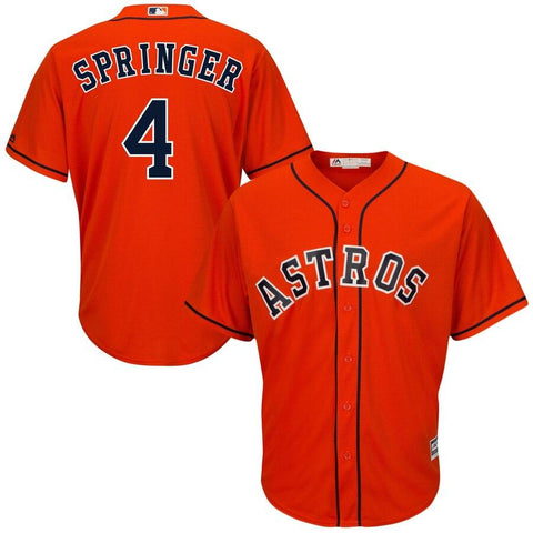 George Springer Houston Astros Majestic Cool Base Player Jersey - Orange 2019
