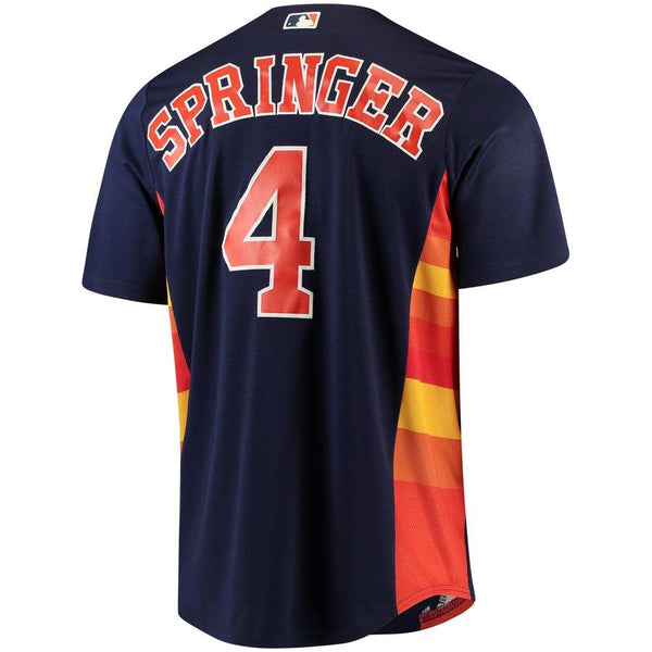 George Springer Houston Astros Majestic Official Cool Base Player Jersey - Navy 2019