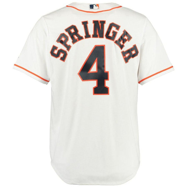 George Springer Houston Astros Majestic Official Cool Base Player Jersey - White 2019