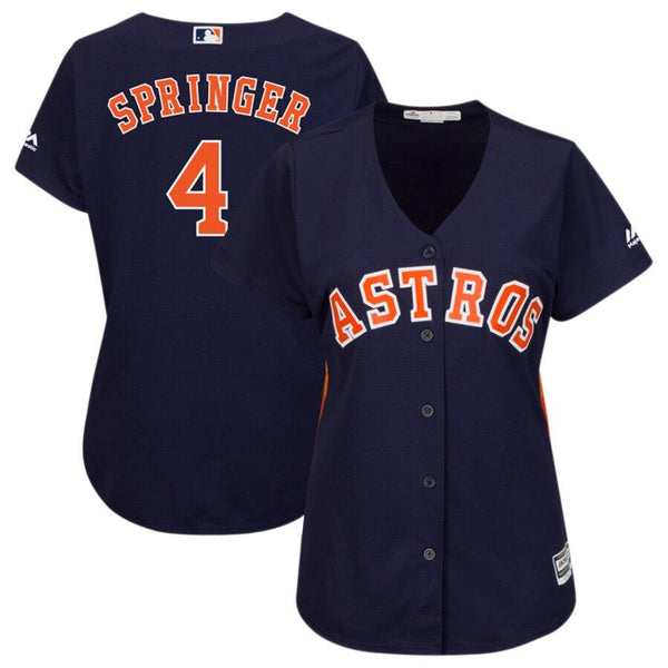 George Springer Houston Astros Majestic Women's Team Cool Base Player Jersey – Navy 2019