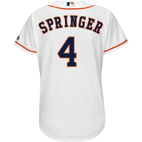 George Springer Houston Astros Majestic Women's Team Cool Base Player Jersey – White 2019