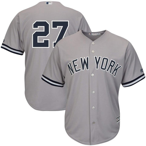 Giancarlo Stanton New York Yankees Majestic Cool Base Player Replica Jersey – Gray 2019