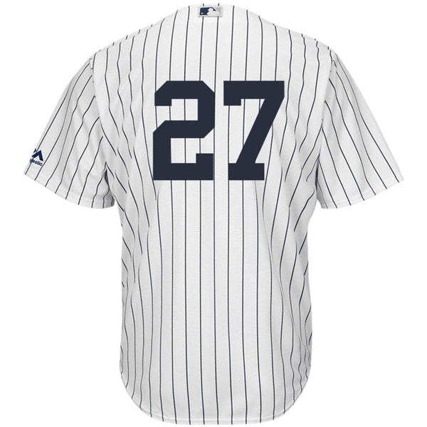 Giancarlo Stanton New York Yankees Majestic Cool Base Player Replica Jersey – White 2019