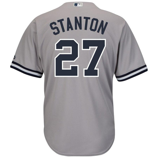 Giancarlo Stanton New York Yankees Majestic Cool Base Replica Player Jersey – Gray 2019