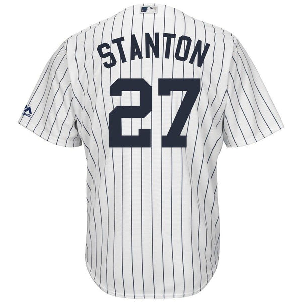 Giancarlo Stanton New York Yankees Majestic Cool Base Replica Player Jersey – White 2019