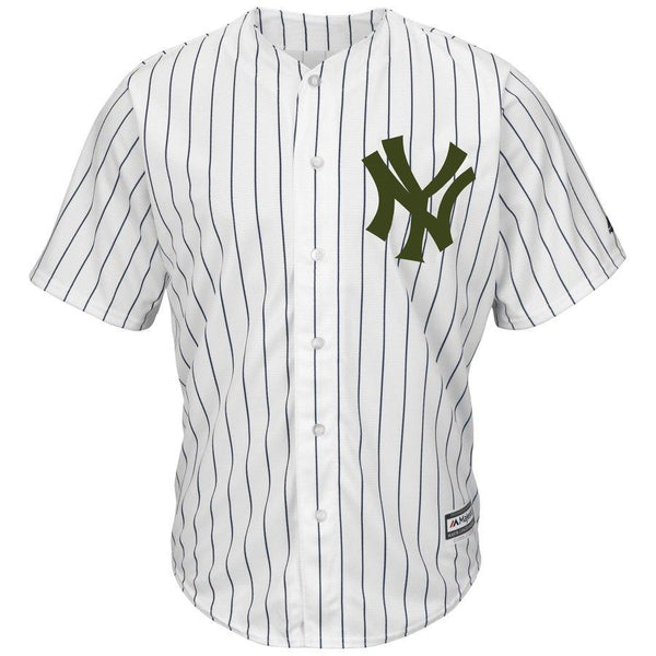 Giancarlo Stanton New York Yankees Majestic Memorial Day Cool Base Player Jersey - White 2019
