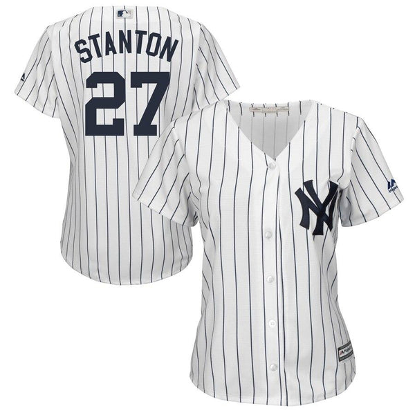 Giancarlo Stanton New York Yankees Majestic Women's Cool Base Player Jersey – White 2019