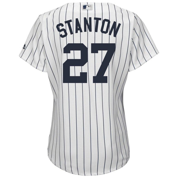Giancarlo Stanton New York Yankees Majestic Women's Cool Base Player Jersey – White 2019
