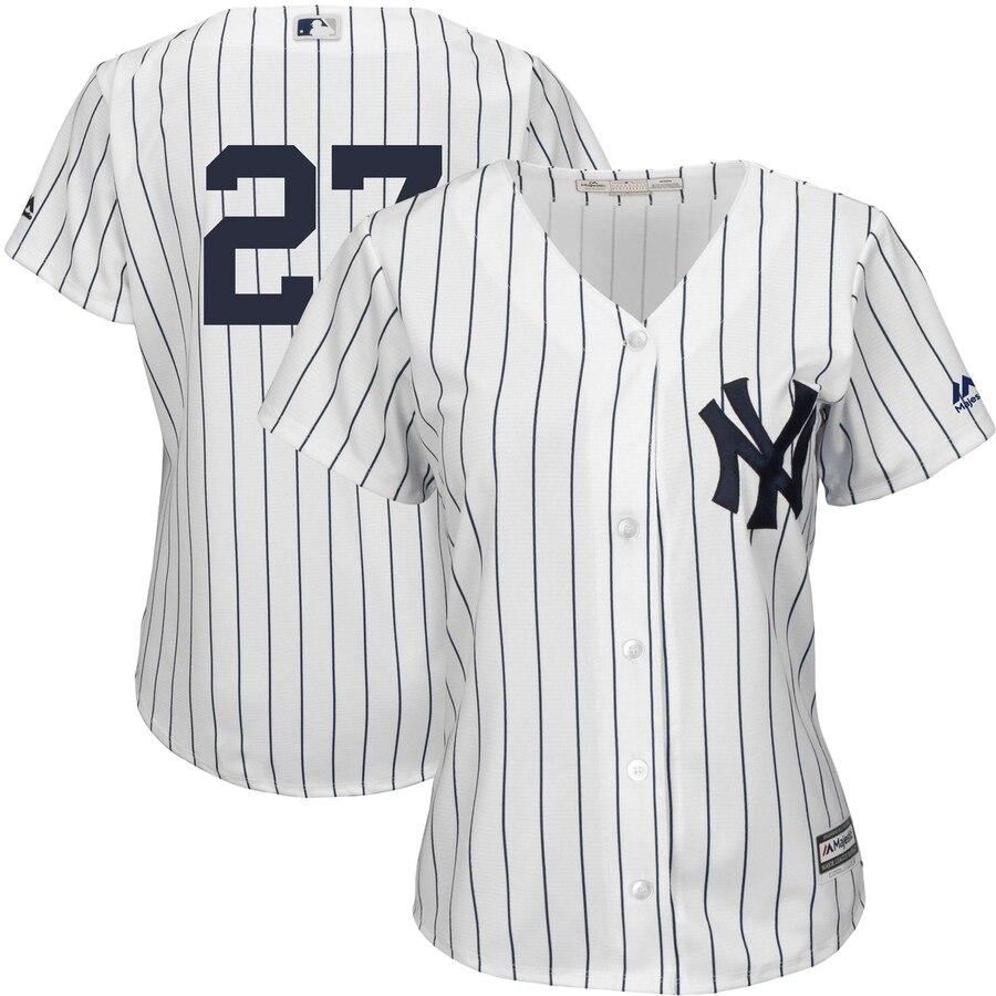 Giancarlo Stanton New York Yankees Majestic Women's Team Cool Base Player Jersey – White 2019