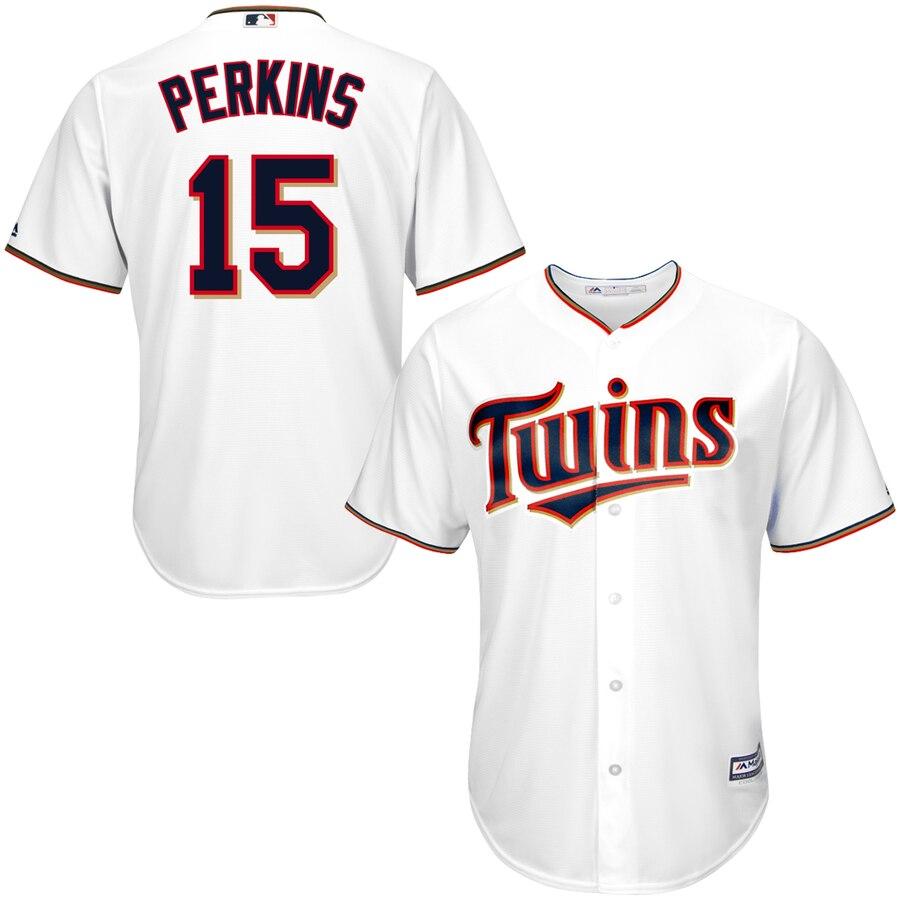 Glen Perkins Minnesota Twins Majestic Official Cool Base Player Jersey - White 2019