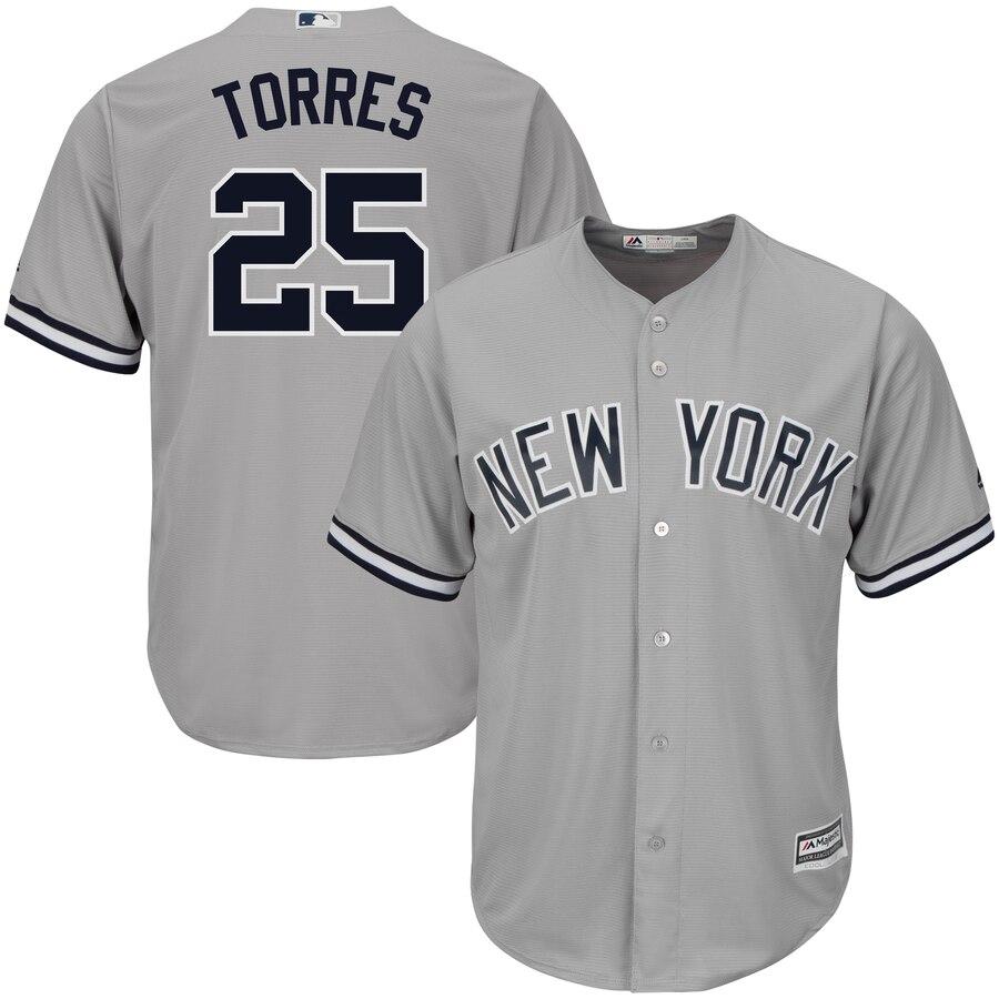 Gleyber Torres New York Yankees Majestic Official Cool Base Player Jersey – Gray 2019