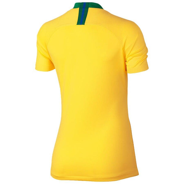 Brazil National Team Women's Home Replica Stadium Blank Jersey – Gold/Green 2019