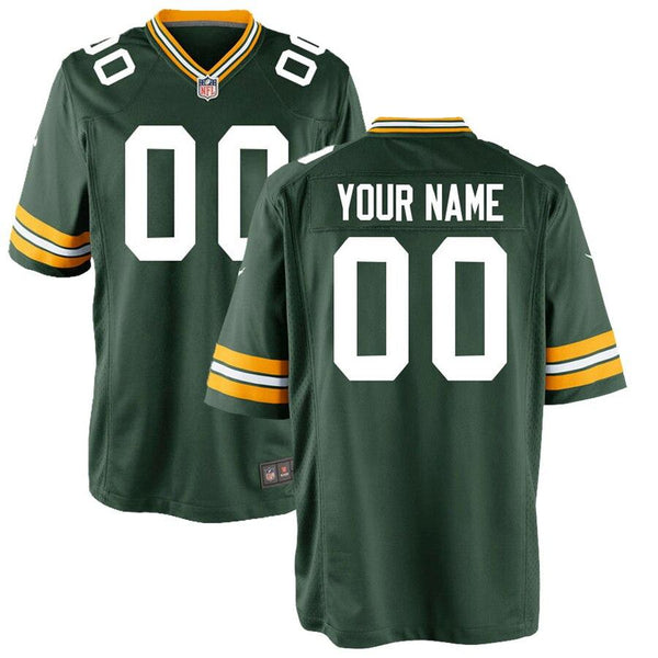 Green Bay Packers Youth Custom Game Jersey - Green 2019