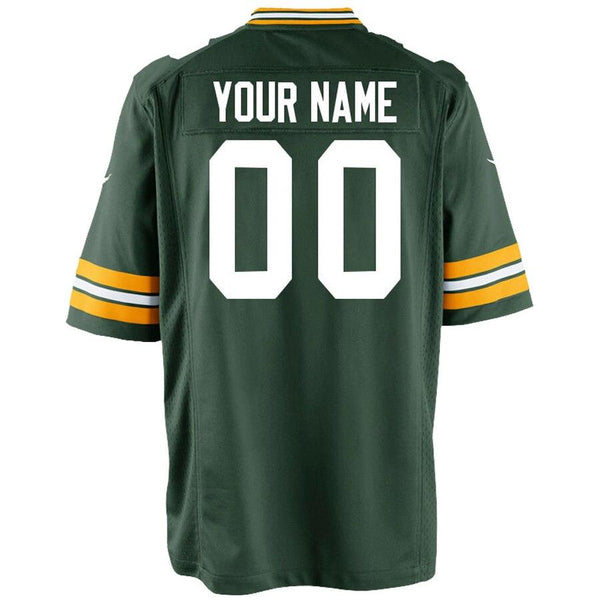 Green Bay Packers Youth Custom Game Jersey - Green 2019