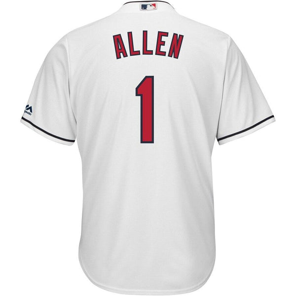 Greg Allen Cleveland Indians Majestic Home Official Cool Base Player Jersey - White 2019